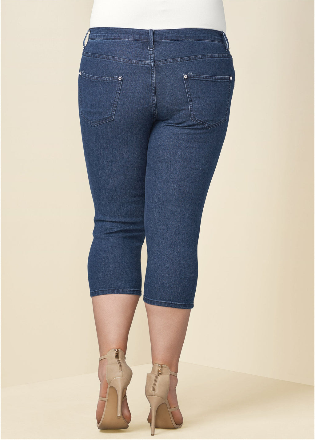 Cindy Capri Jeans - Dark Wash