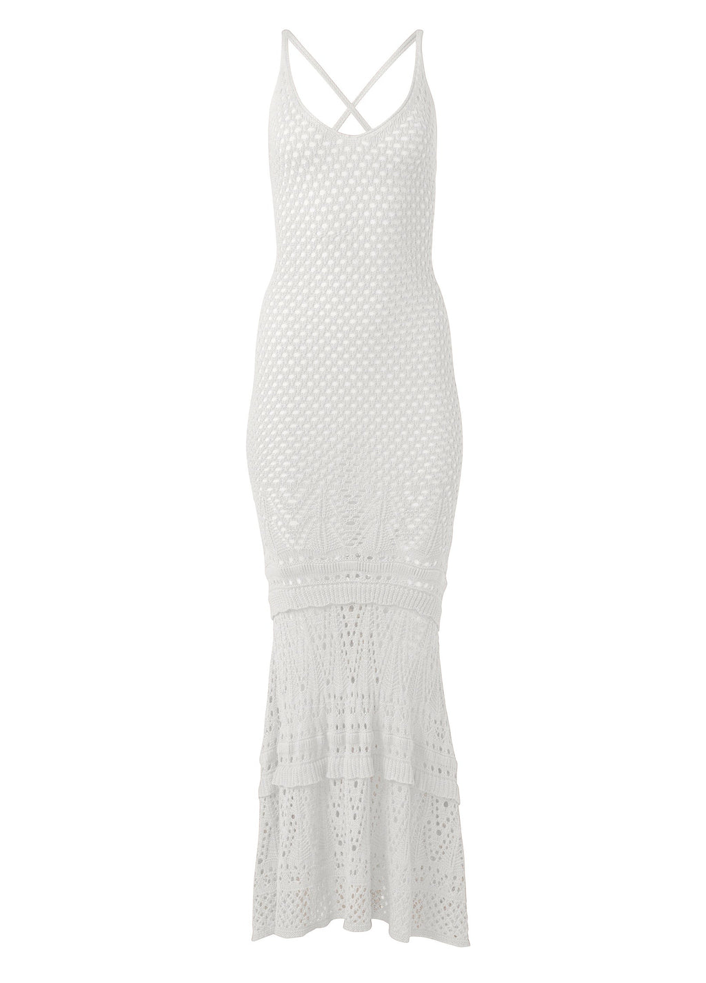 Crochet Tank Maxi Dress - Cloud Dancer