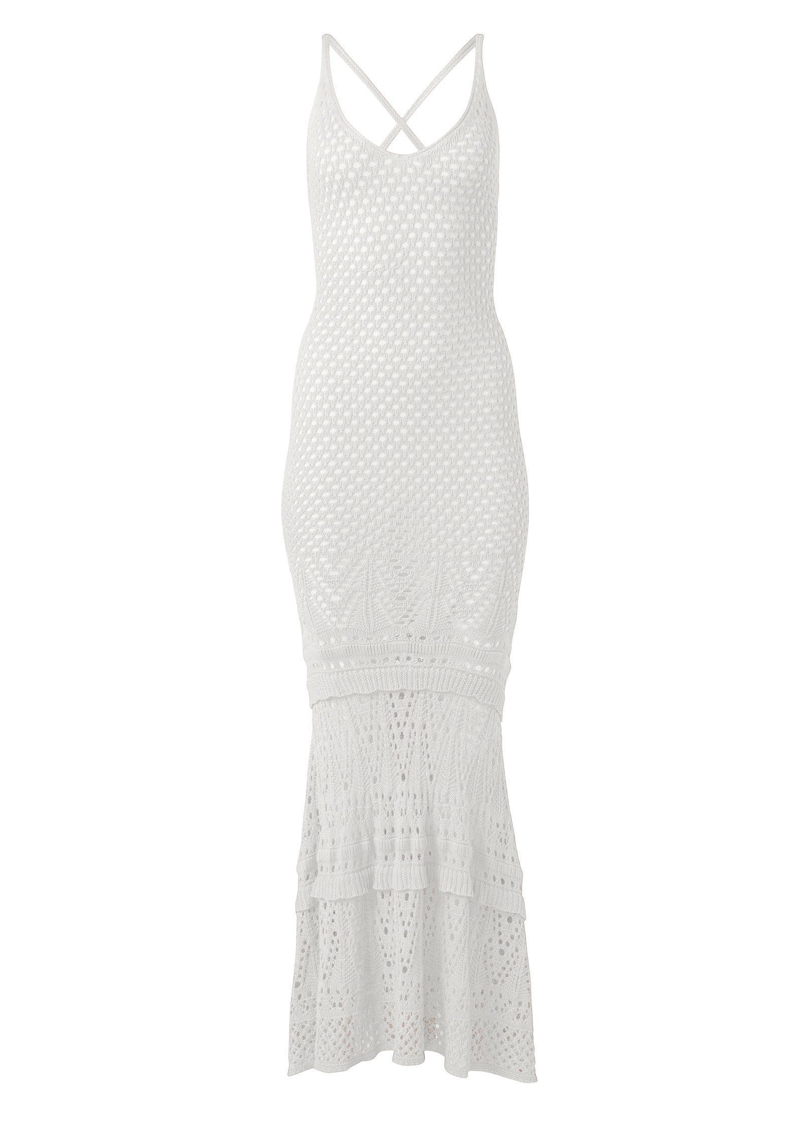 Crochet Tank Maxi Dress - Cloud Dancer