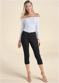 Cindy Capri Jeans - Black