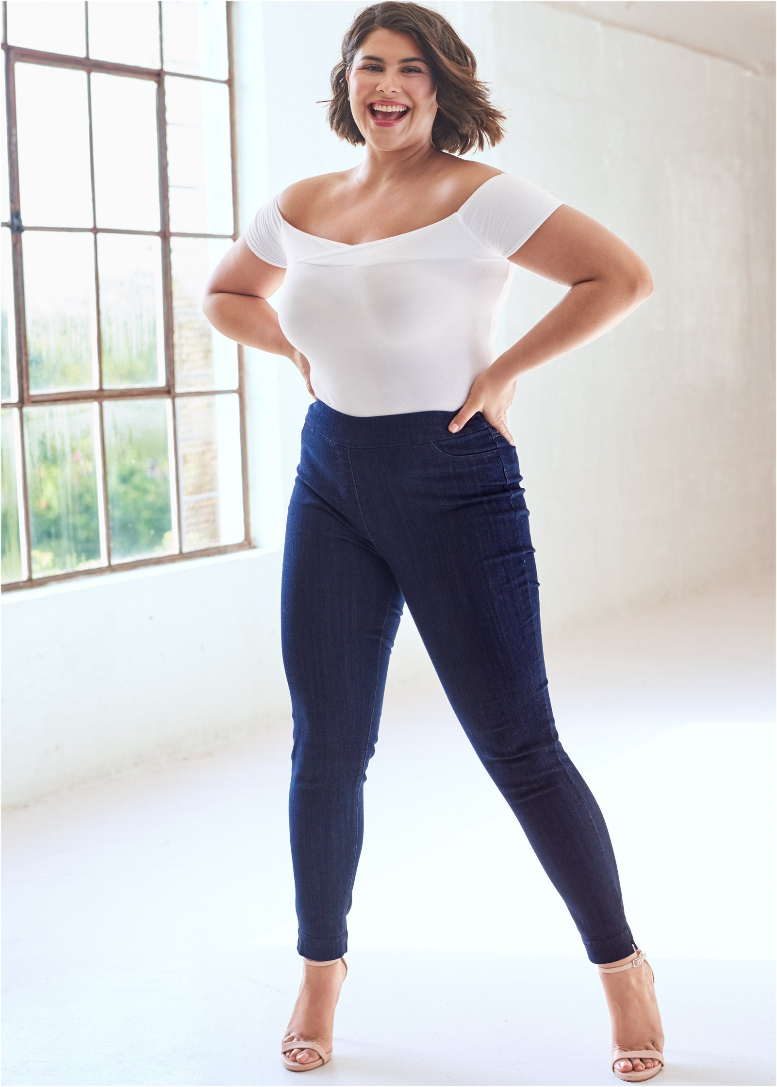 Slimming Stretch Jeggings - Dark Wash