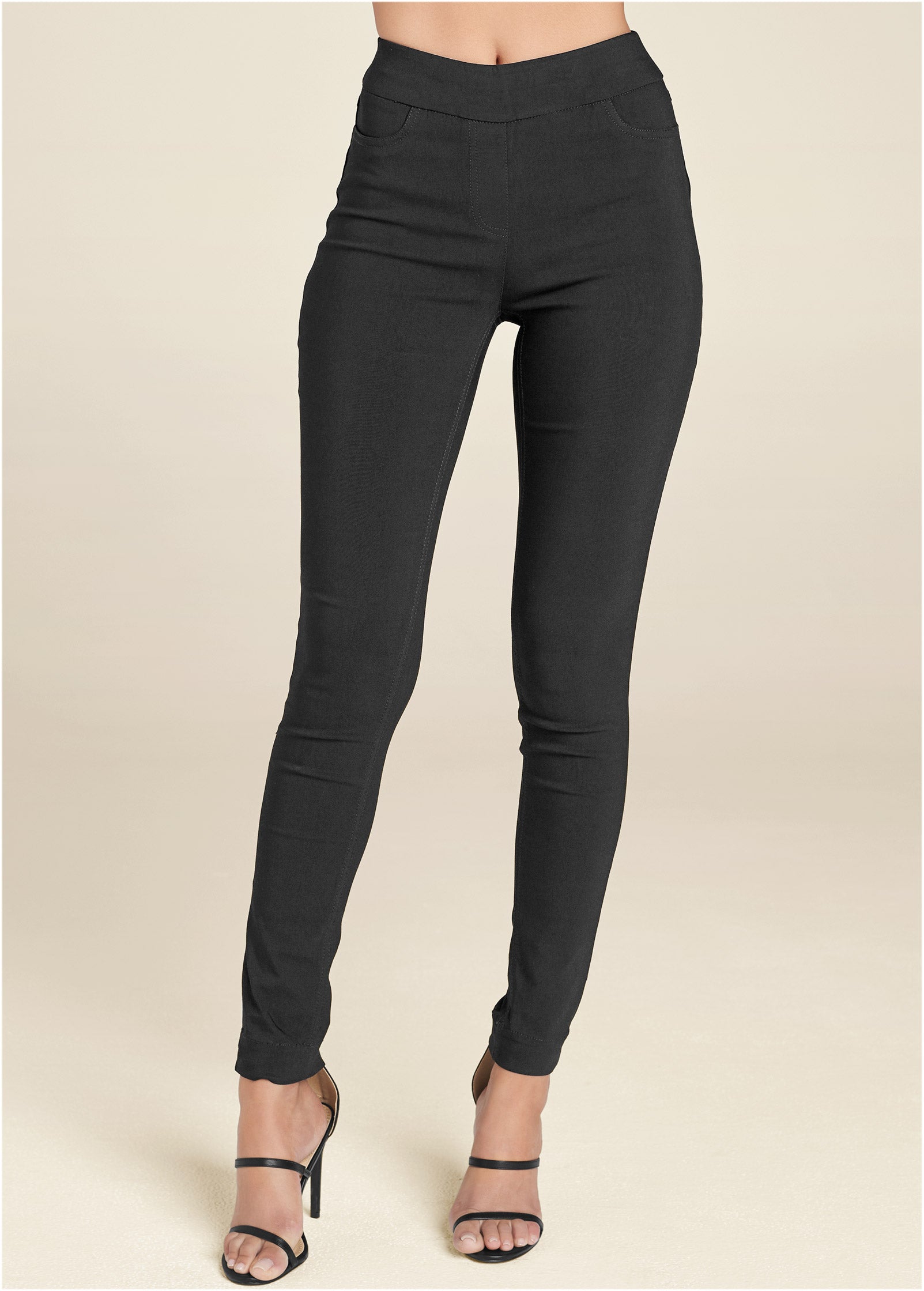Slimming Stretch Jeggings - Black