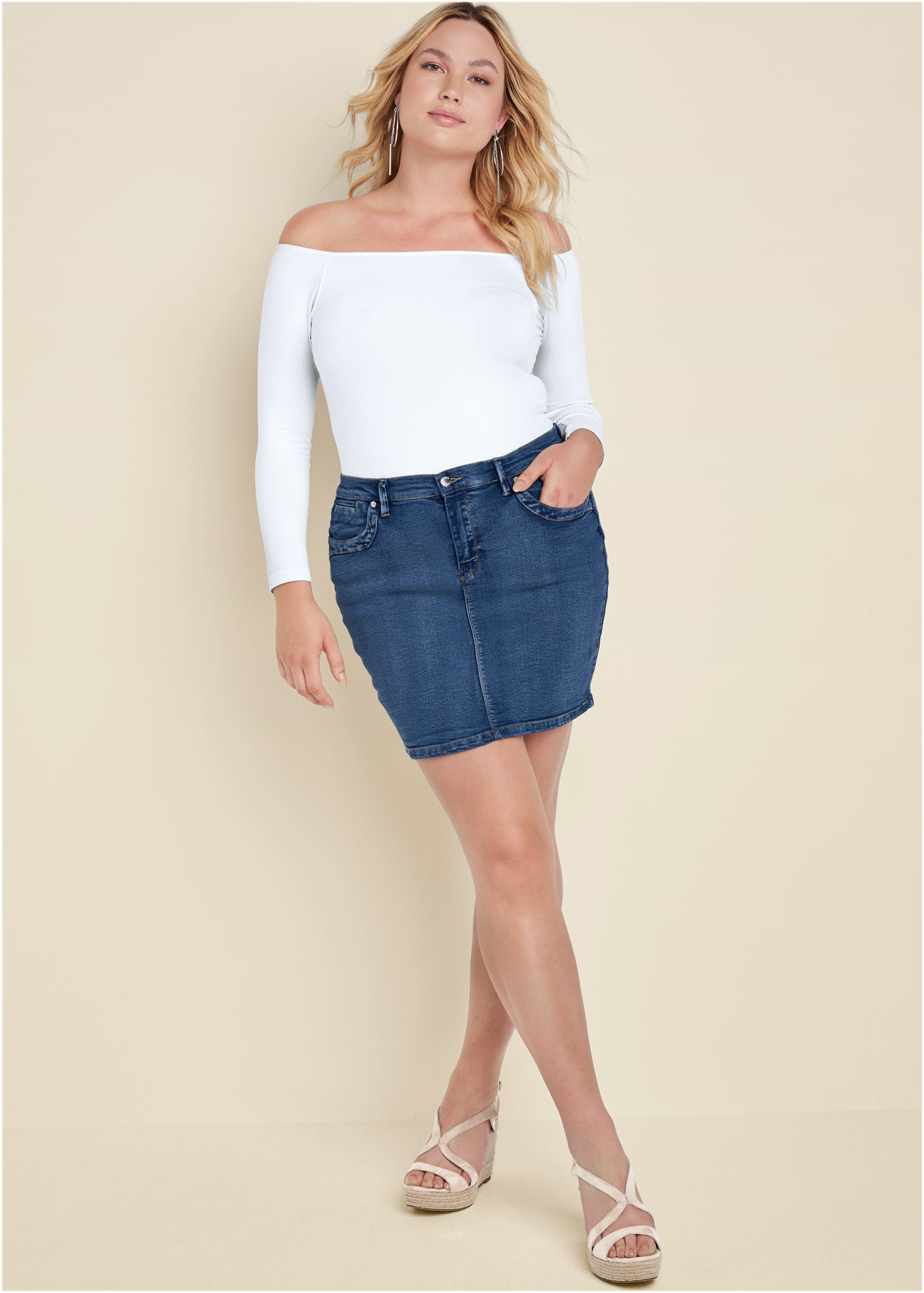 Mini Jean Skirt - Medium Wash