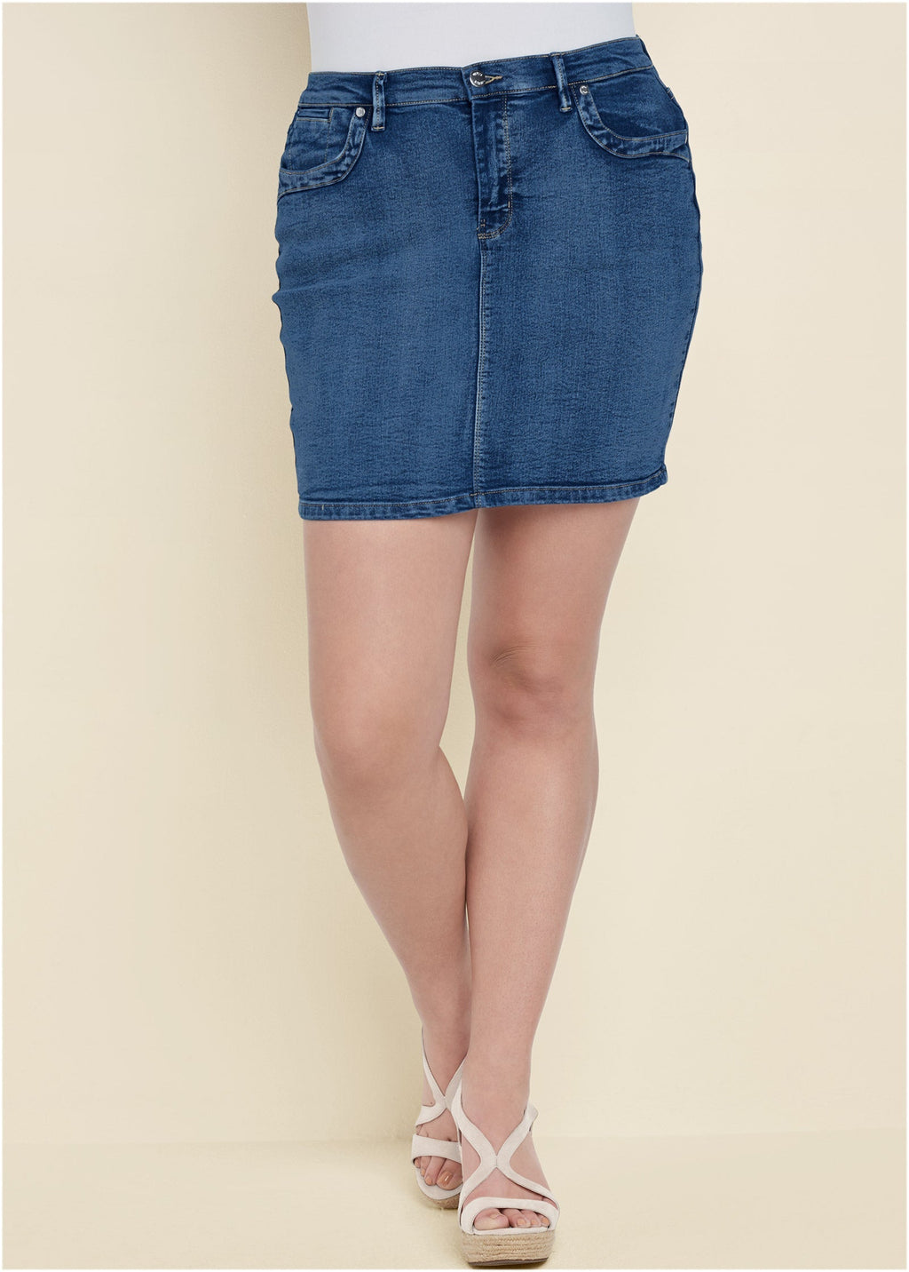 Mini Jean Skirt - Medium Wash