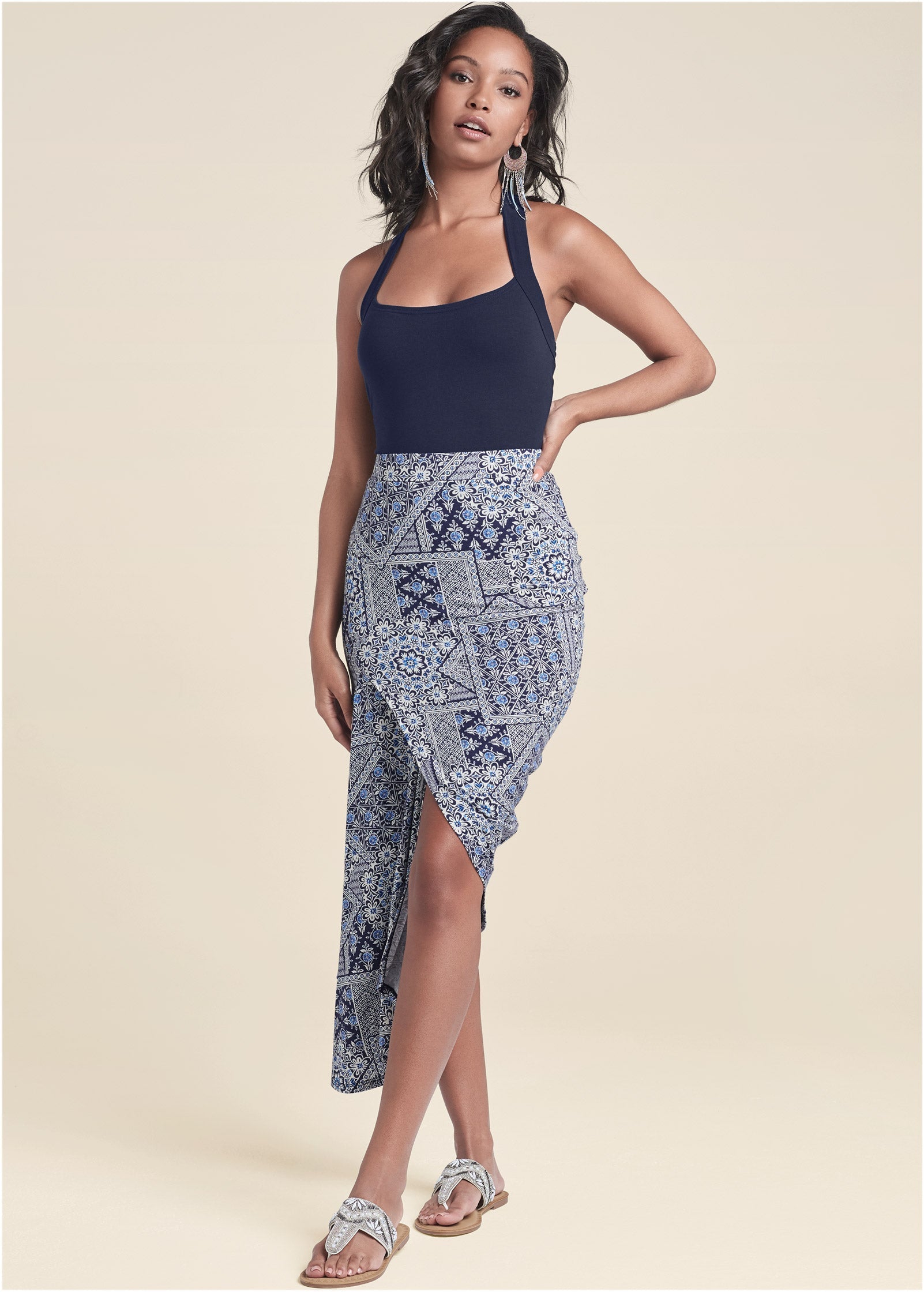 Easy Halter Top - Navy