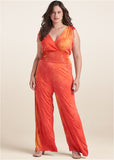 Desert Sunset Tie Dye Jumpsuit - Orange Multi