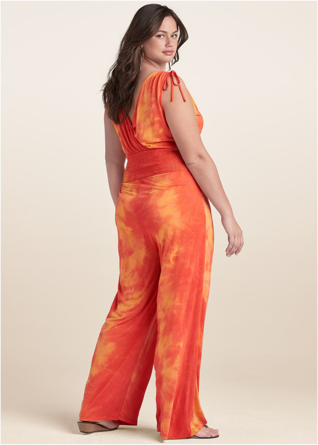 Desert Sunset Tie Dye Jumpsuit - Orange Multi
