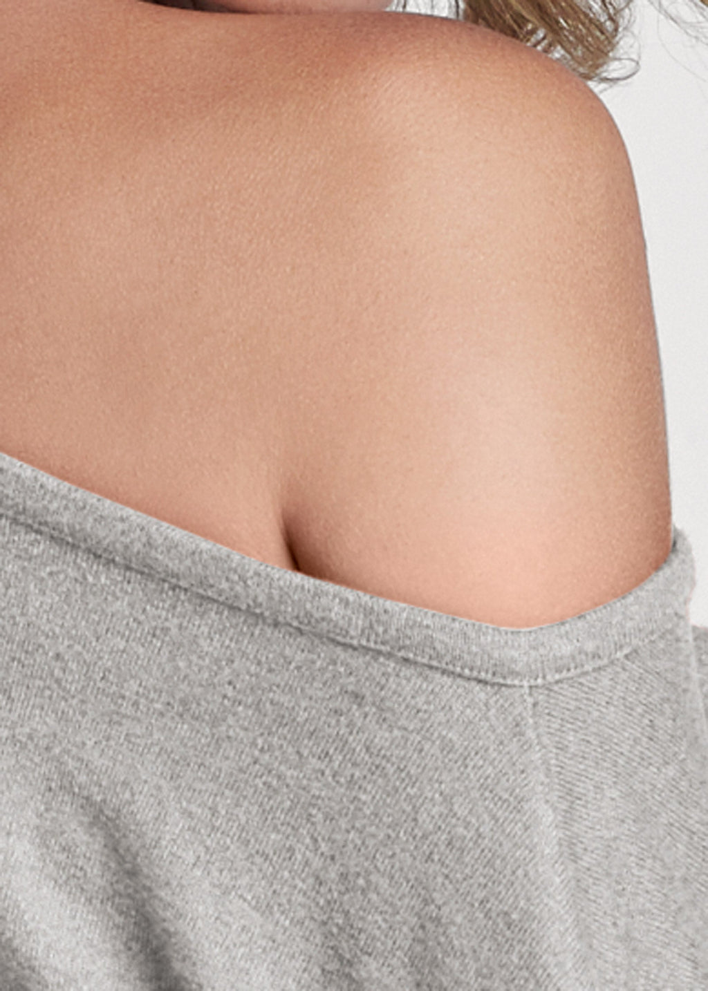 Cozy Hacci Ruched Dress - Heather Grey