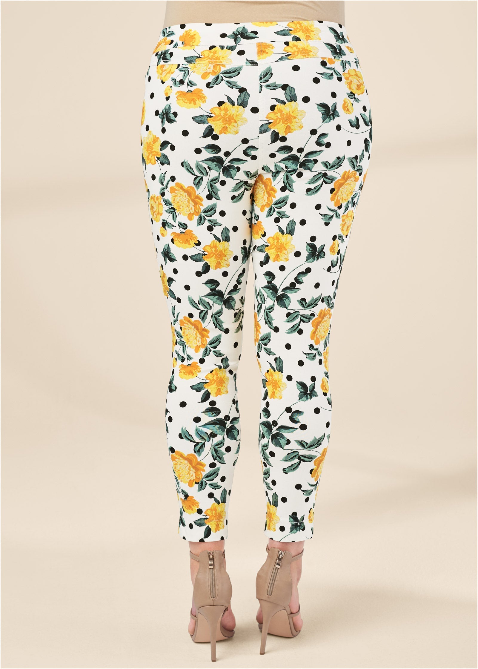 Slimming Stretch Jeggings - White Multi