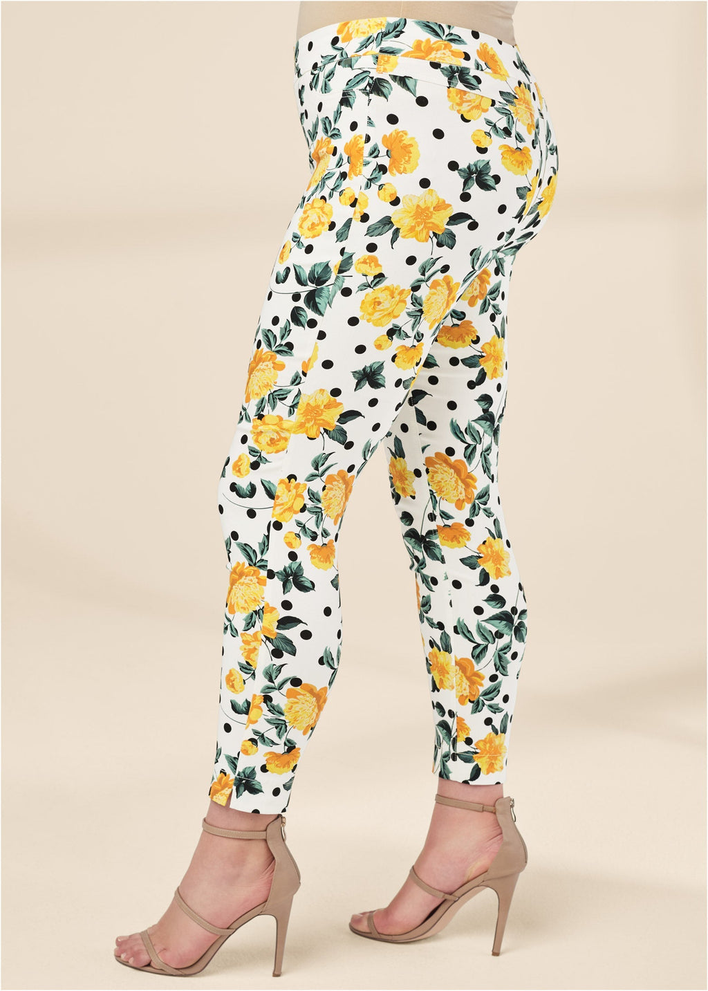 Slimming Stretch Jeggings - White Multi