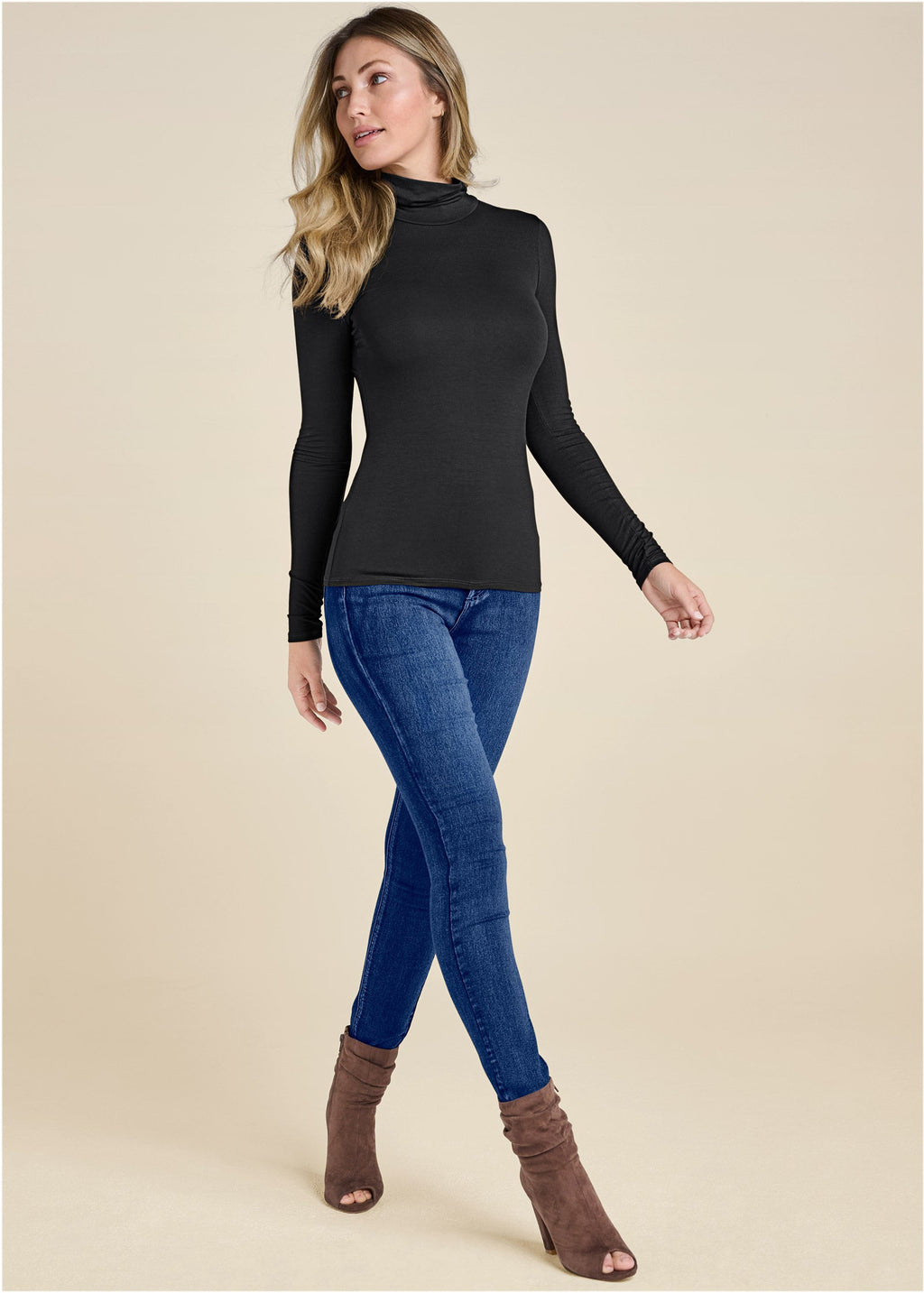 Back Cut-Out Casual Top - Black
