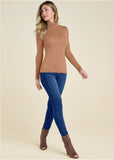 Back Cut-Out Casual Top - Camel