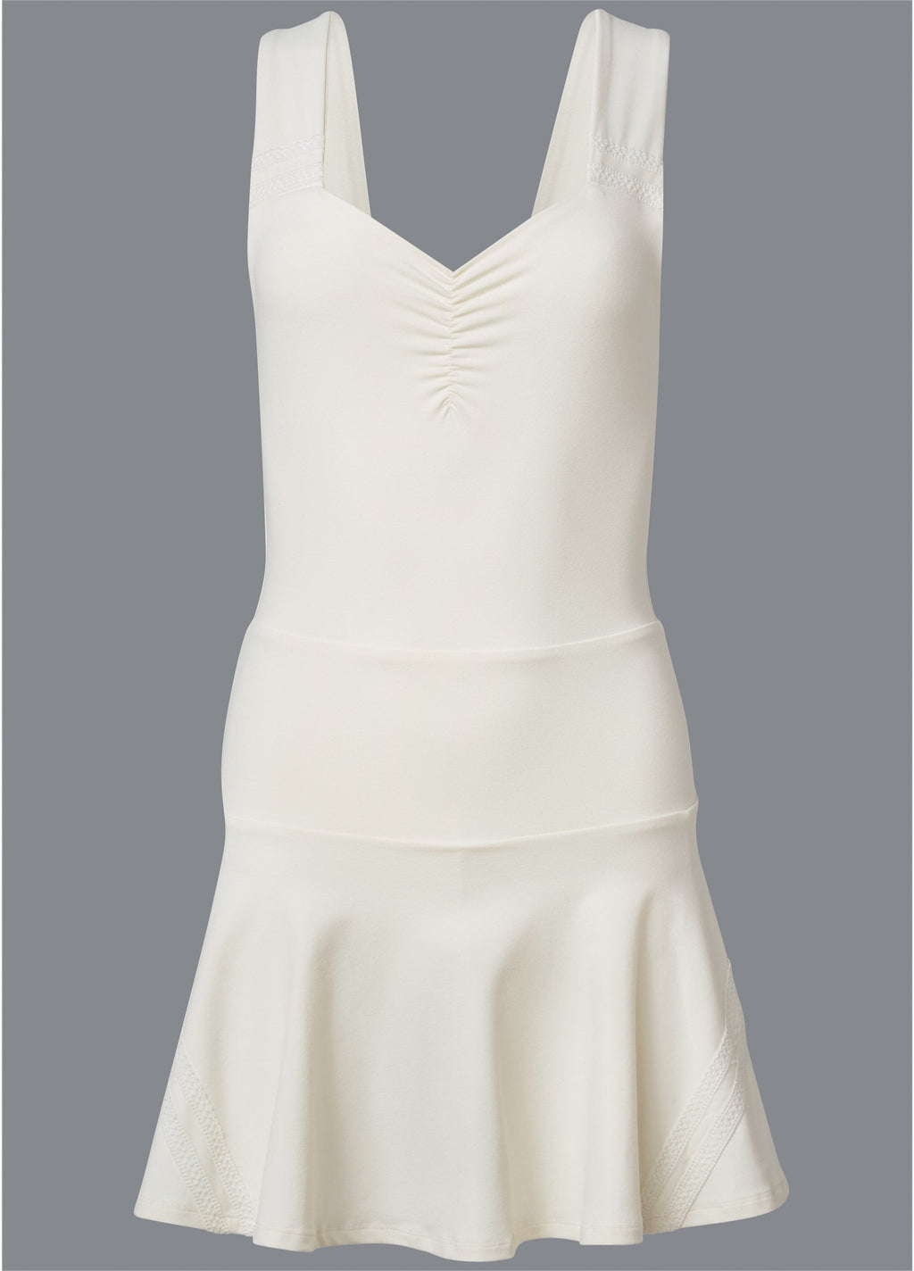 Lace Trim Tennis Dress  - Cloud Dancer