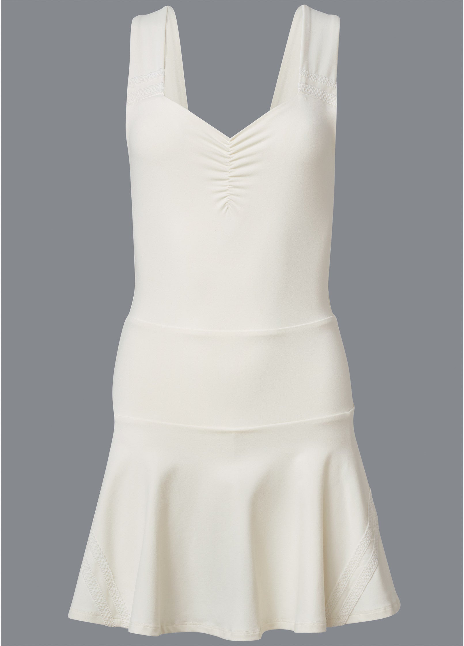 Lace Trim Tennis Dress  - Cloud Dancer
