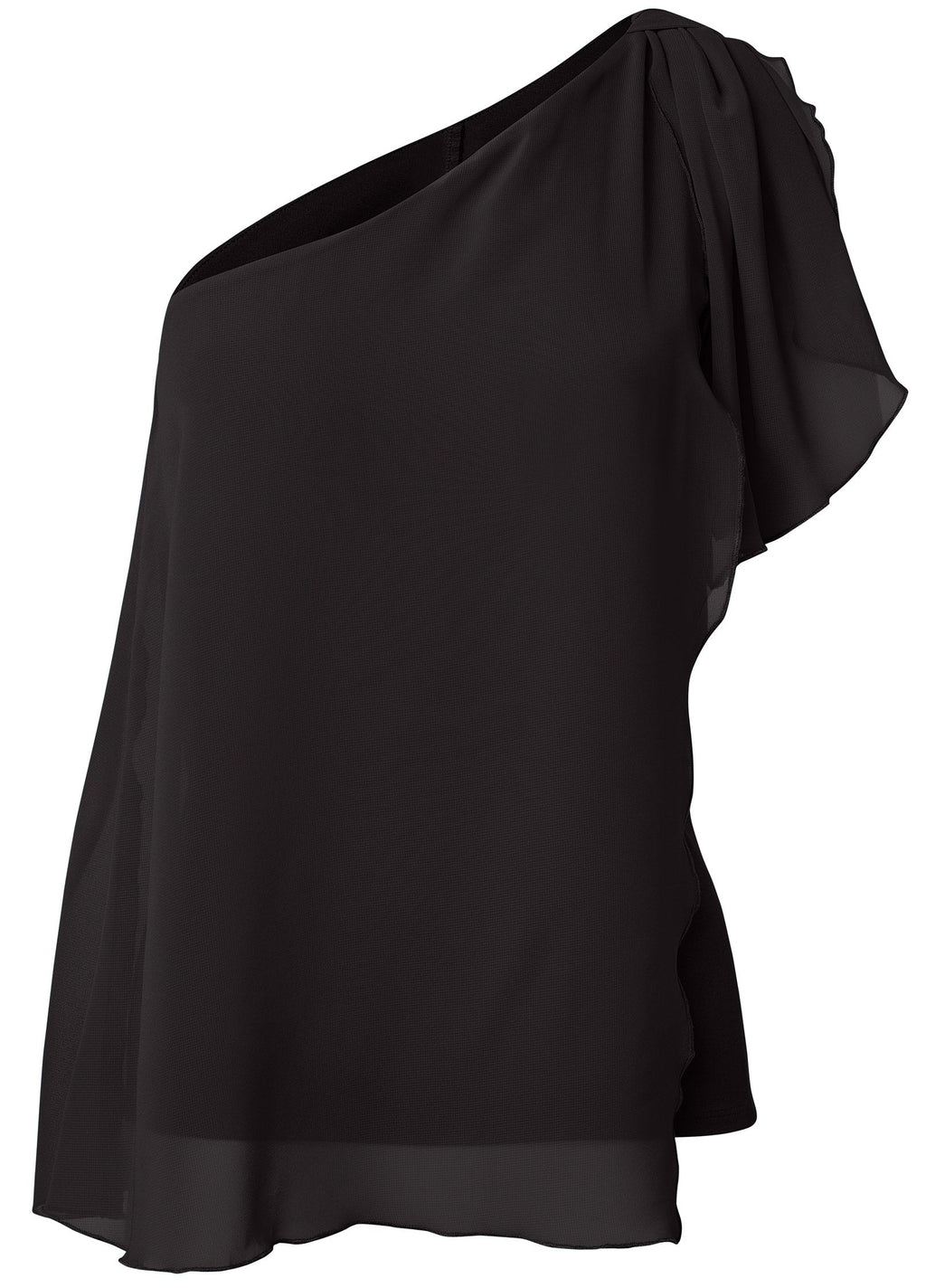 Chiffon Bow Top - Black