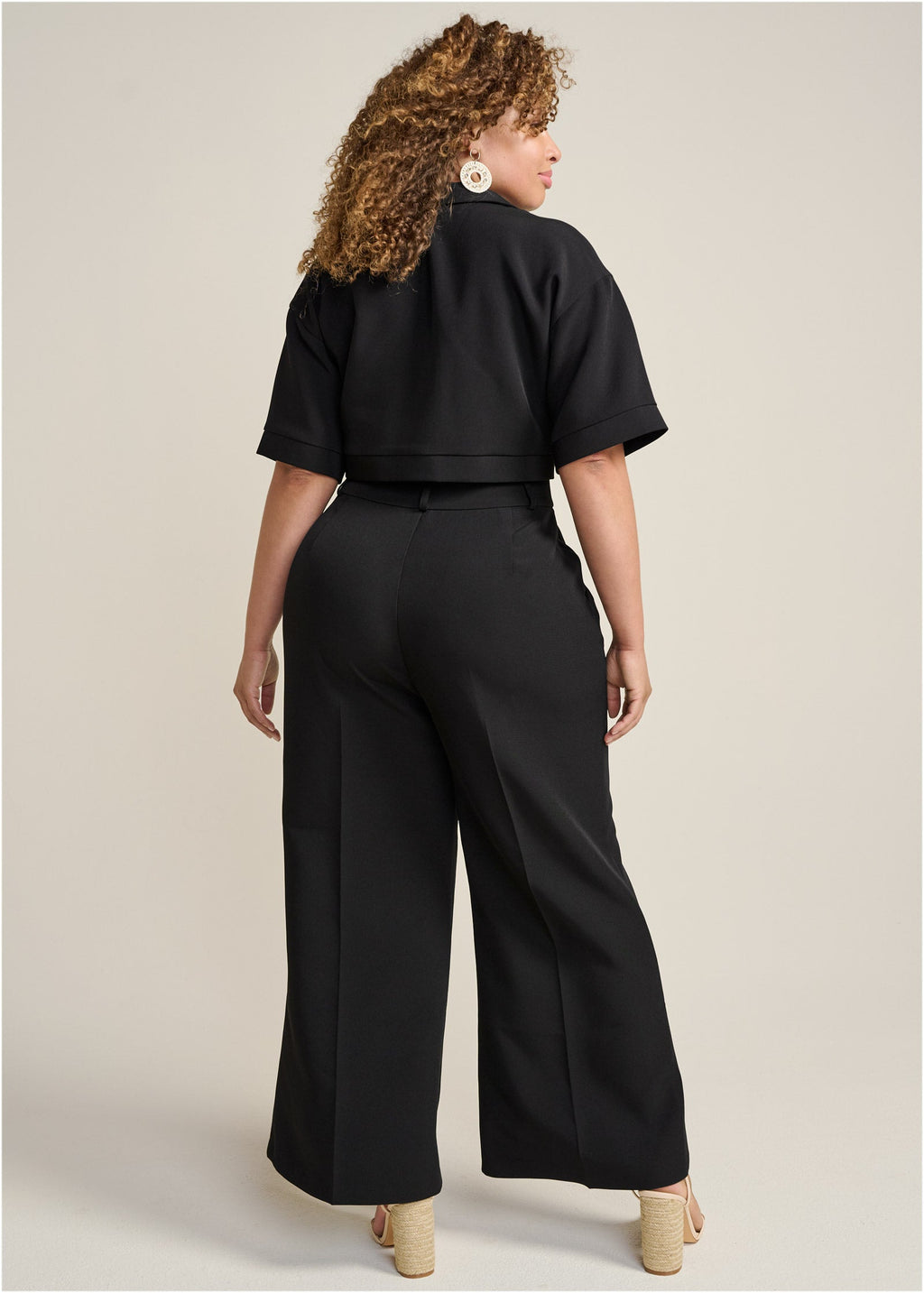 Flare Leg Suiting Set - Black