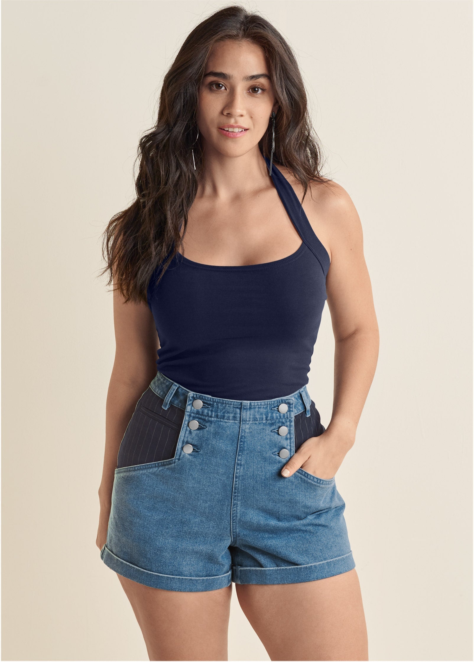 Easy Halter Top - Navy