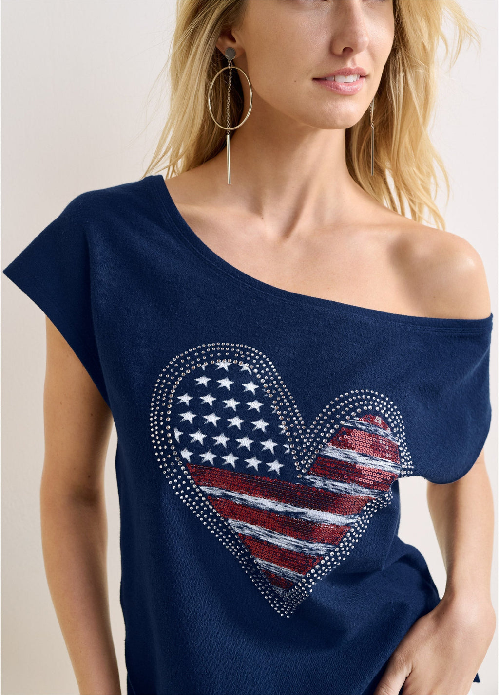 Americana Lounge Top - Navy Multi