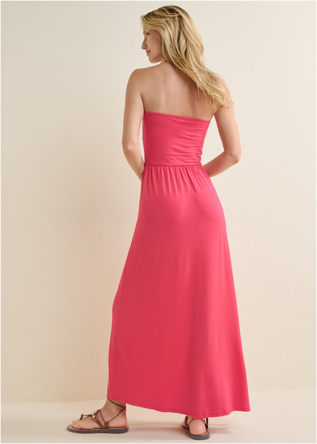 Strapless Maxi Dress - Red