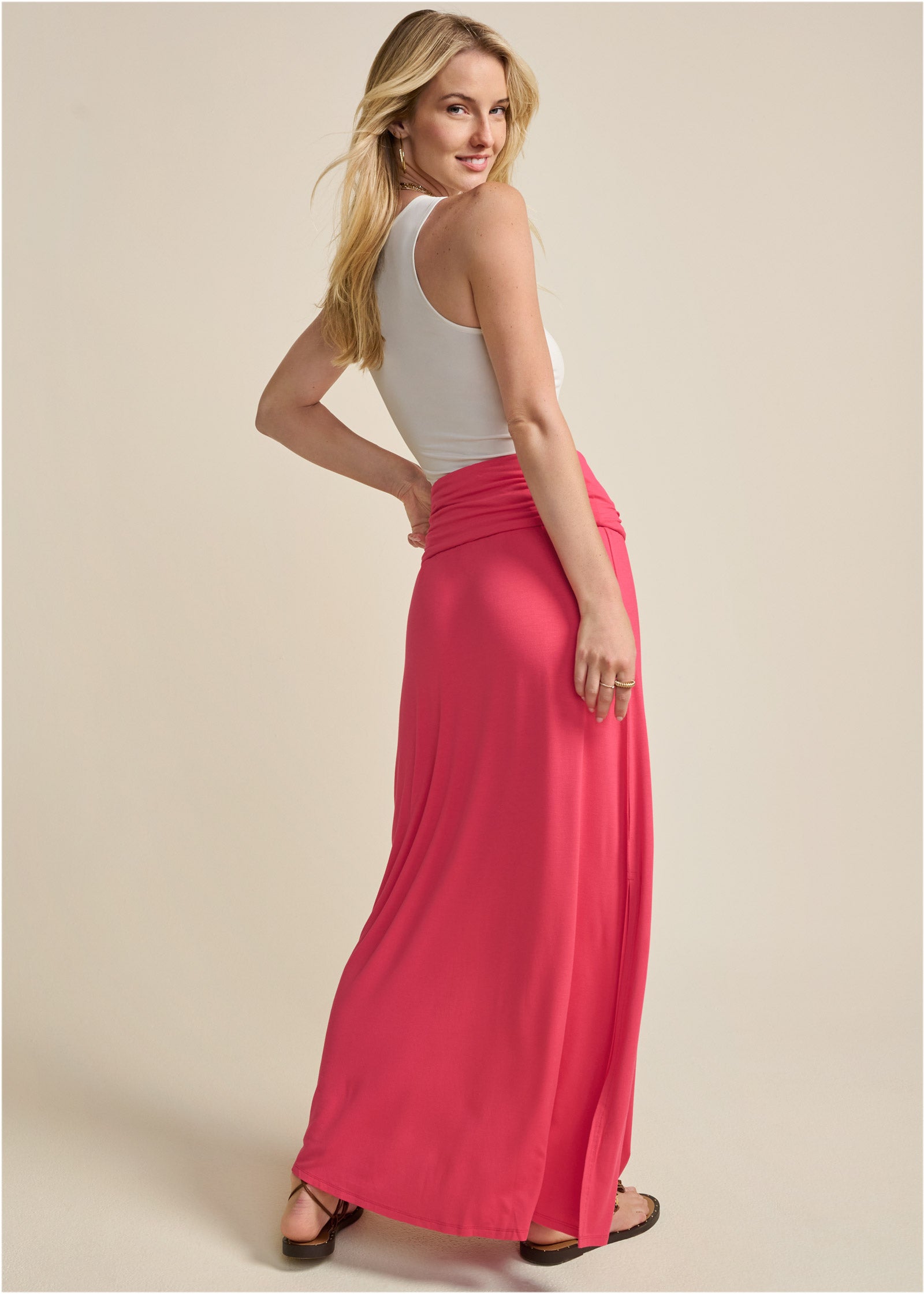 Strapless Maxi Dress - Red