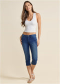 Cindy Capri Jeans - Dark Wash