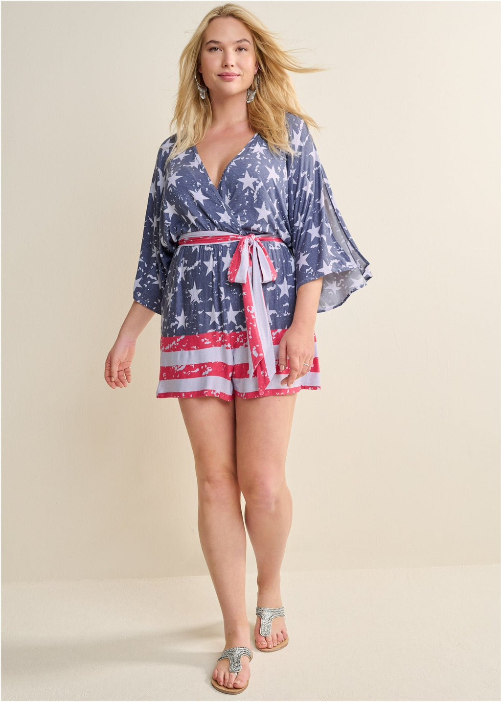 Americana Romper  - Blue Multi