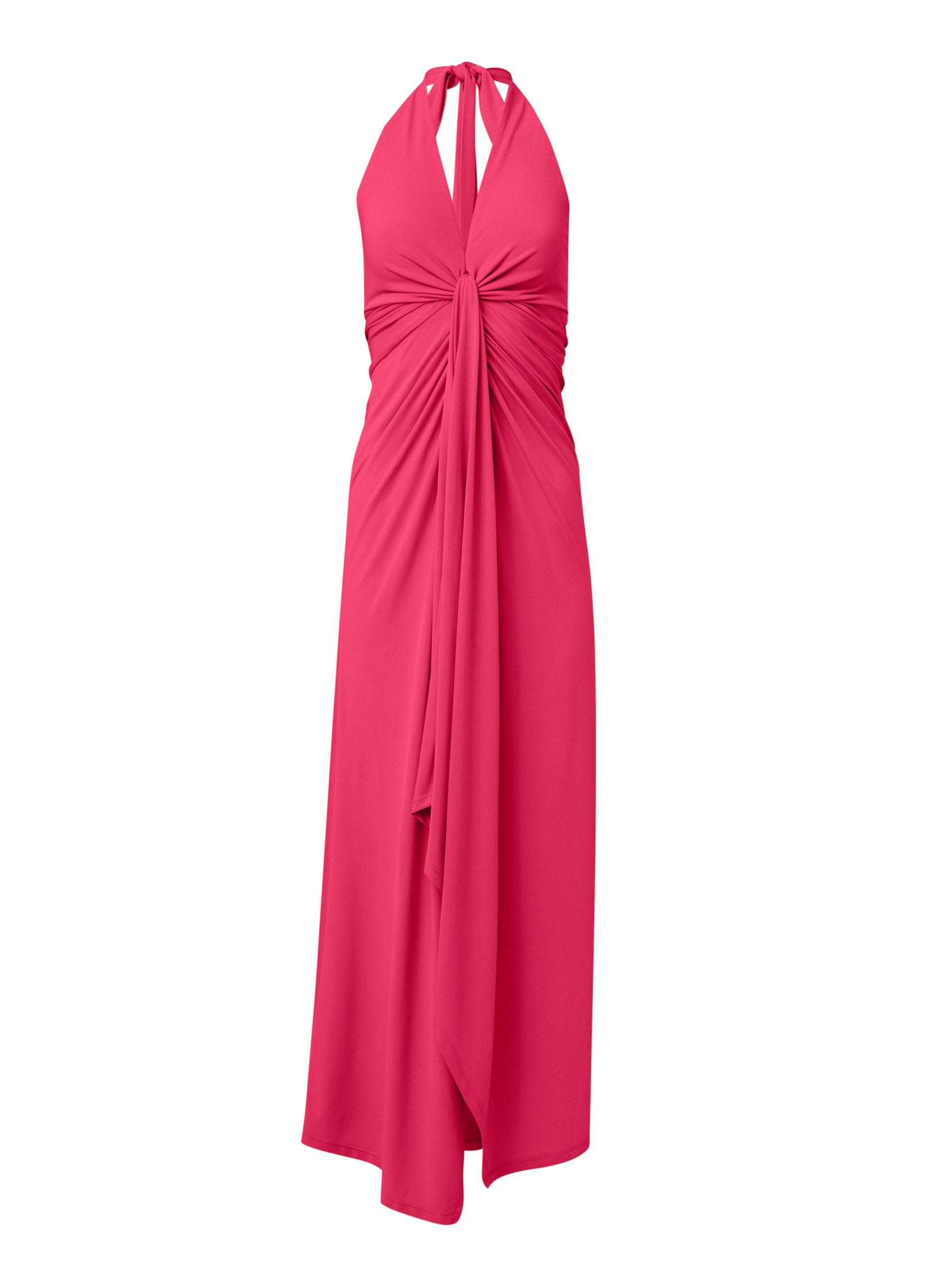 Plunging Knot Maxi Dress - Azalea