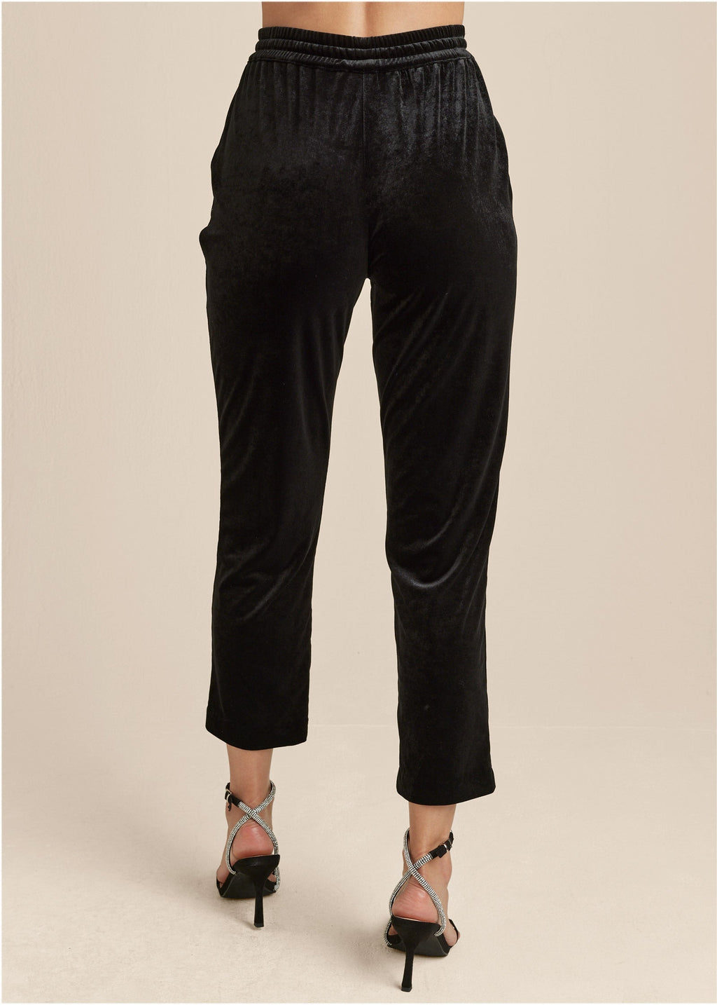 Velveteen Pull On Pants - Jet Black