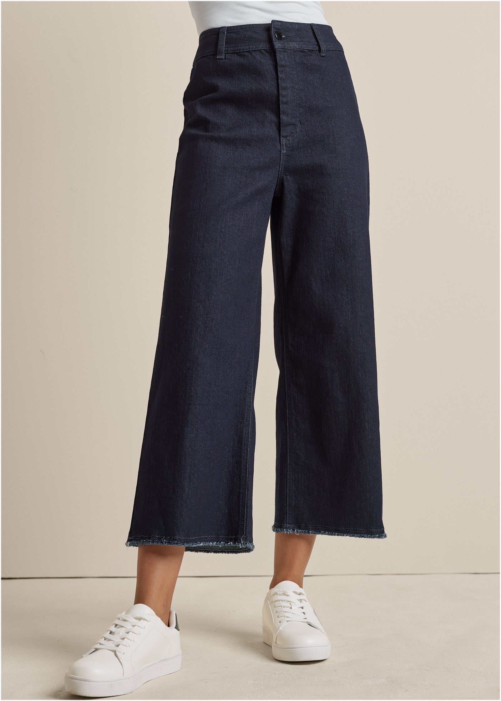 High Rise Wide Leg Jeans - Dark Wash