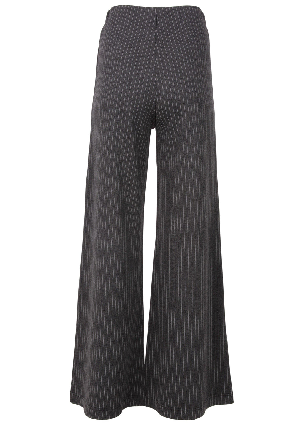 Diana Wide Leg Pants - Heather Grey & Cream