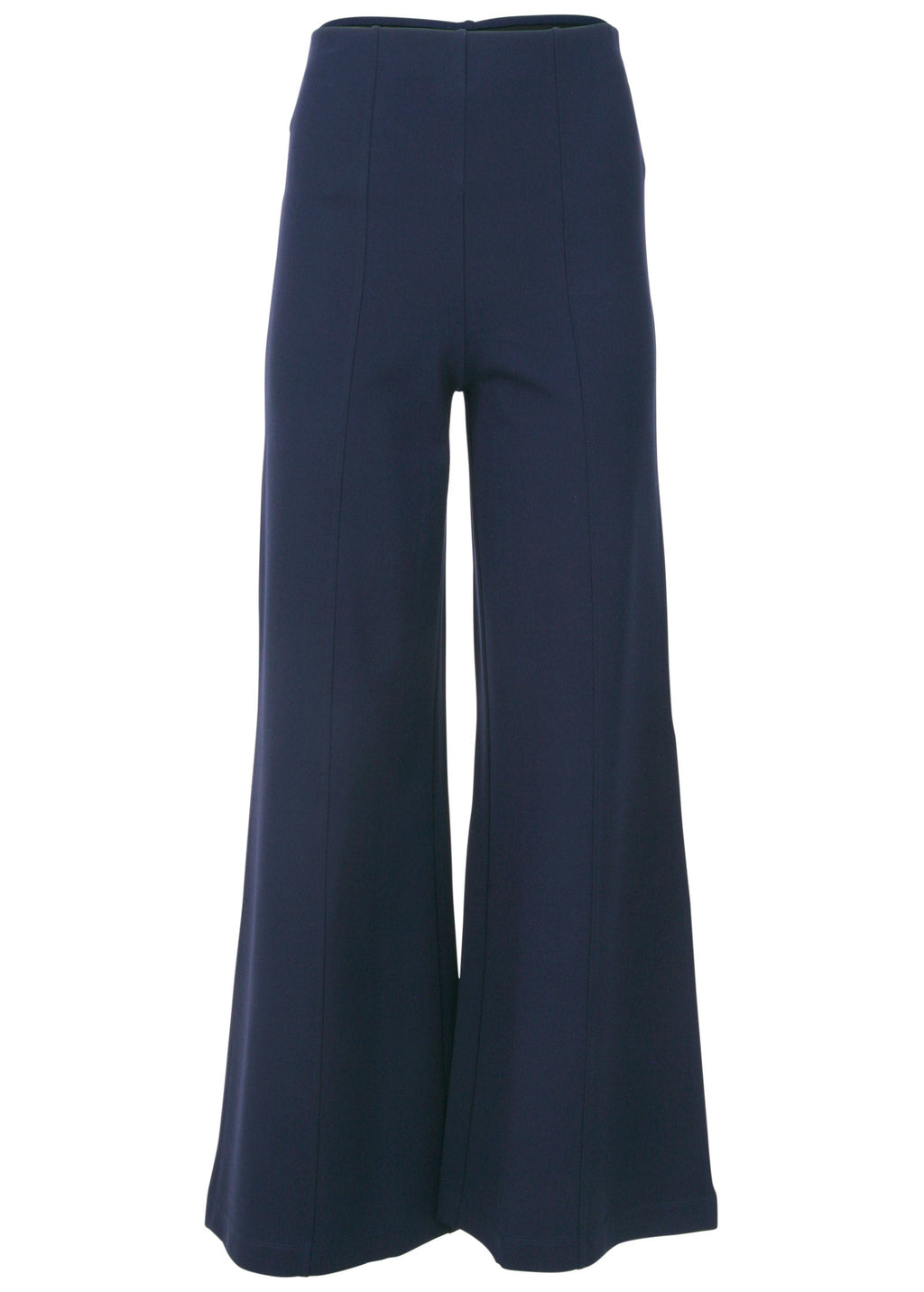 Smoothing Ponte Wide-Leg Pants - Navy