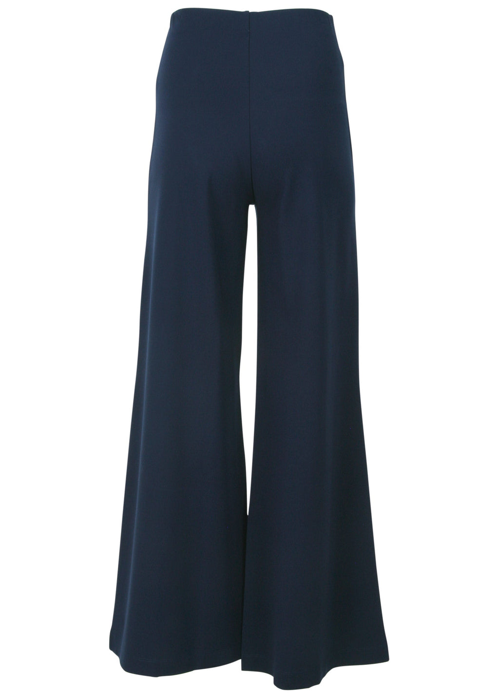 Smoothing Ponte Wide-Leg Pants - Navy