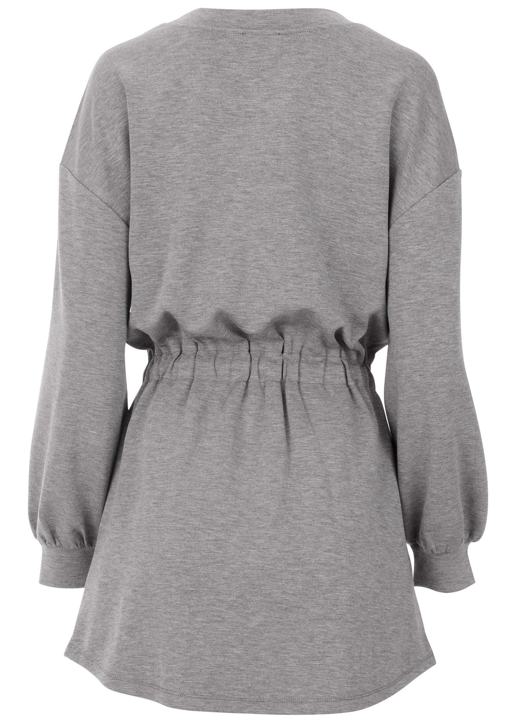 Double Knit Sleeved Dress - Medium Heather Grey