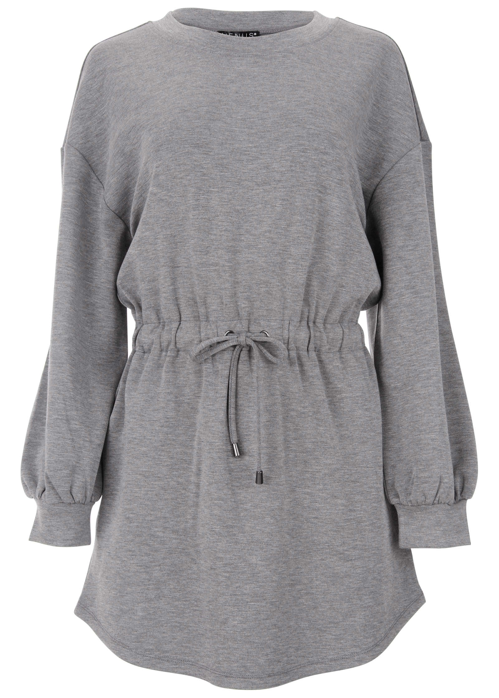 Double Knit Sleeved Dress - Medium Heather Grey