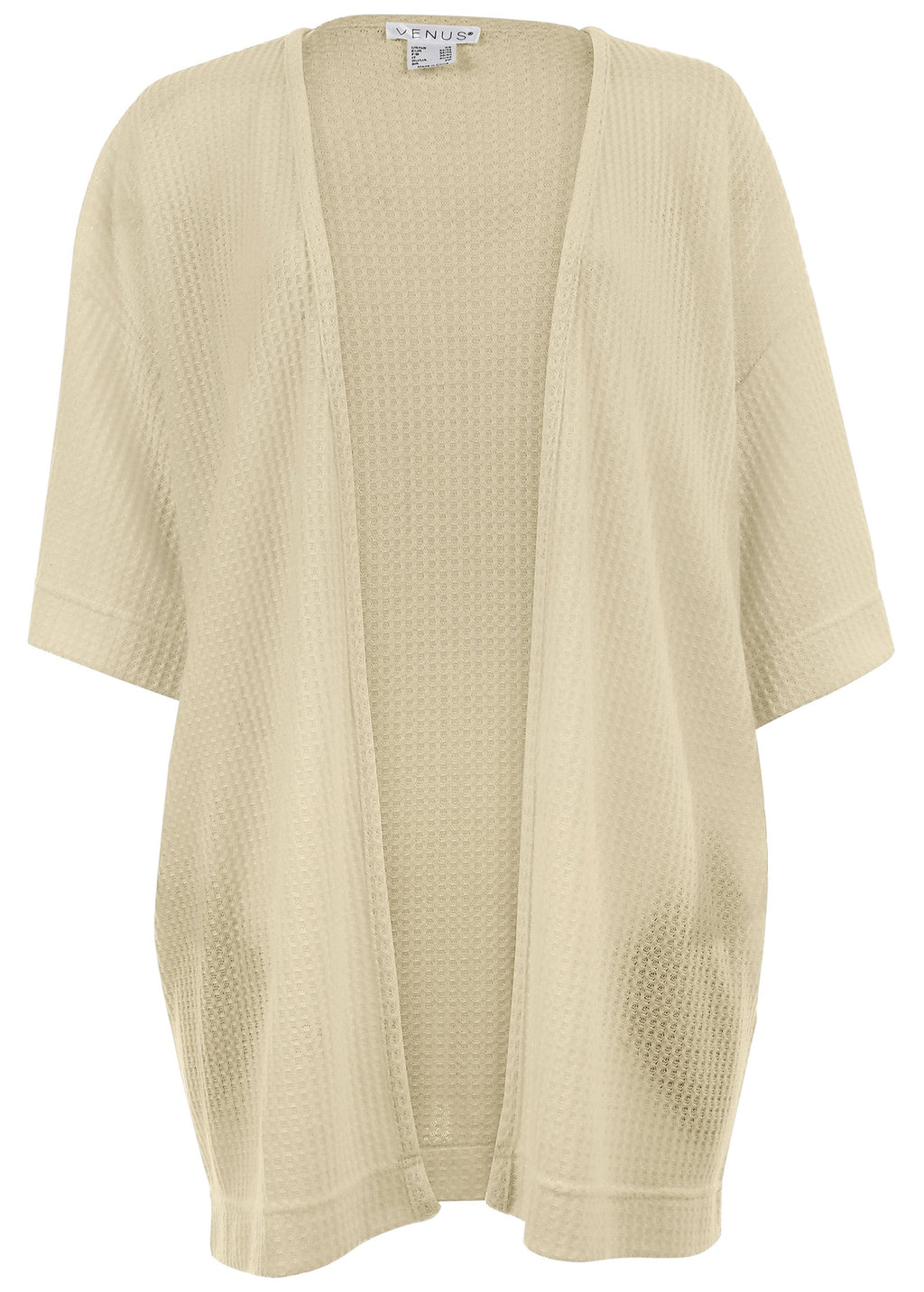 Cozy Waffle Knit Kimono - Oatmeal