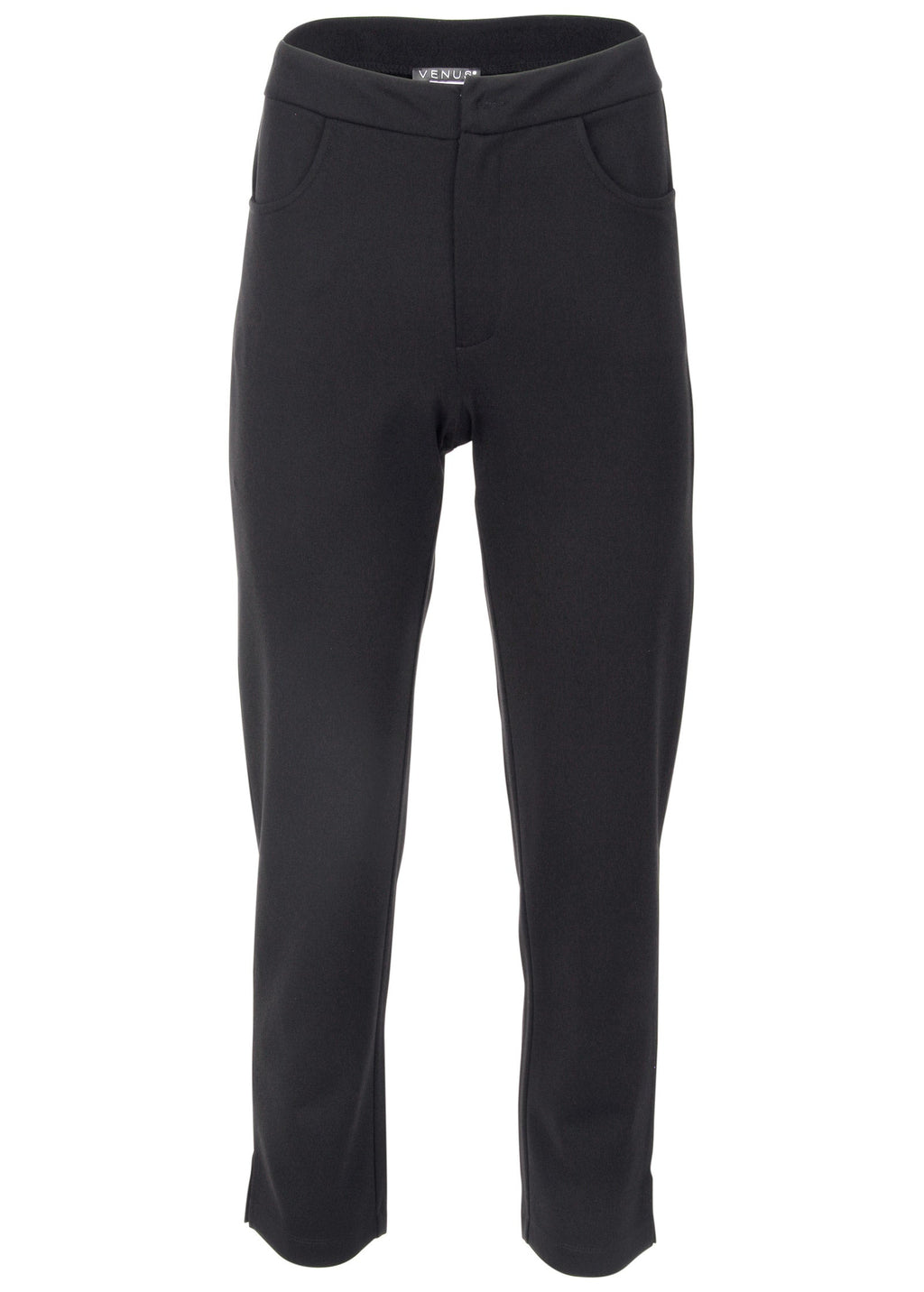 Smoothing Ponte Straight Leg Pants - Jet Black
