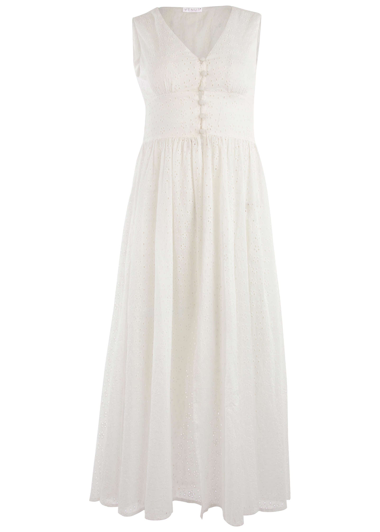 Eyelet Maxi Top - Cloud Dancer