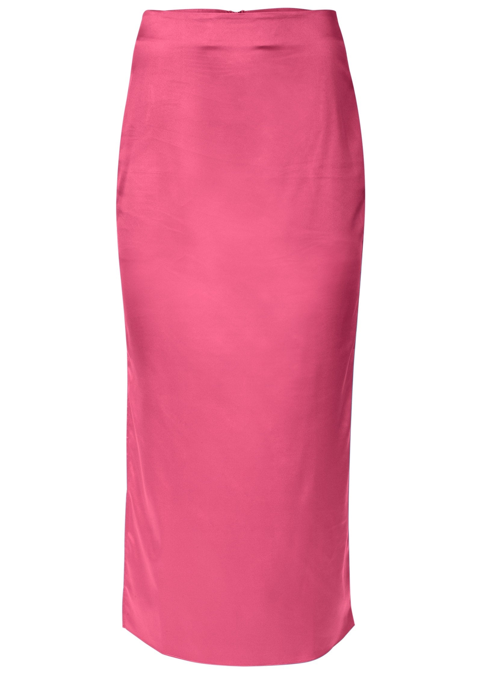Midi Slip Skirt - Hot Pink