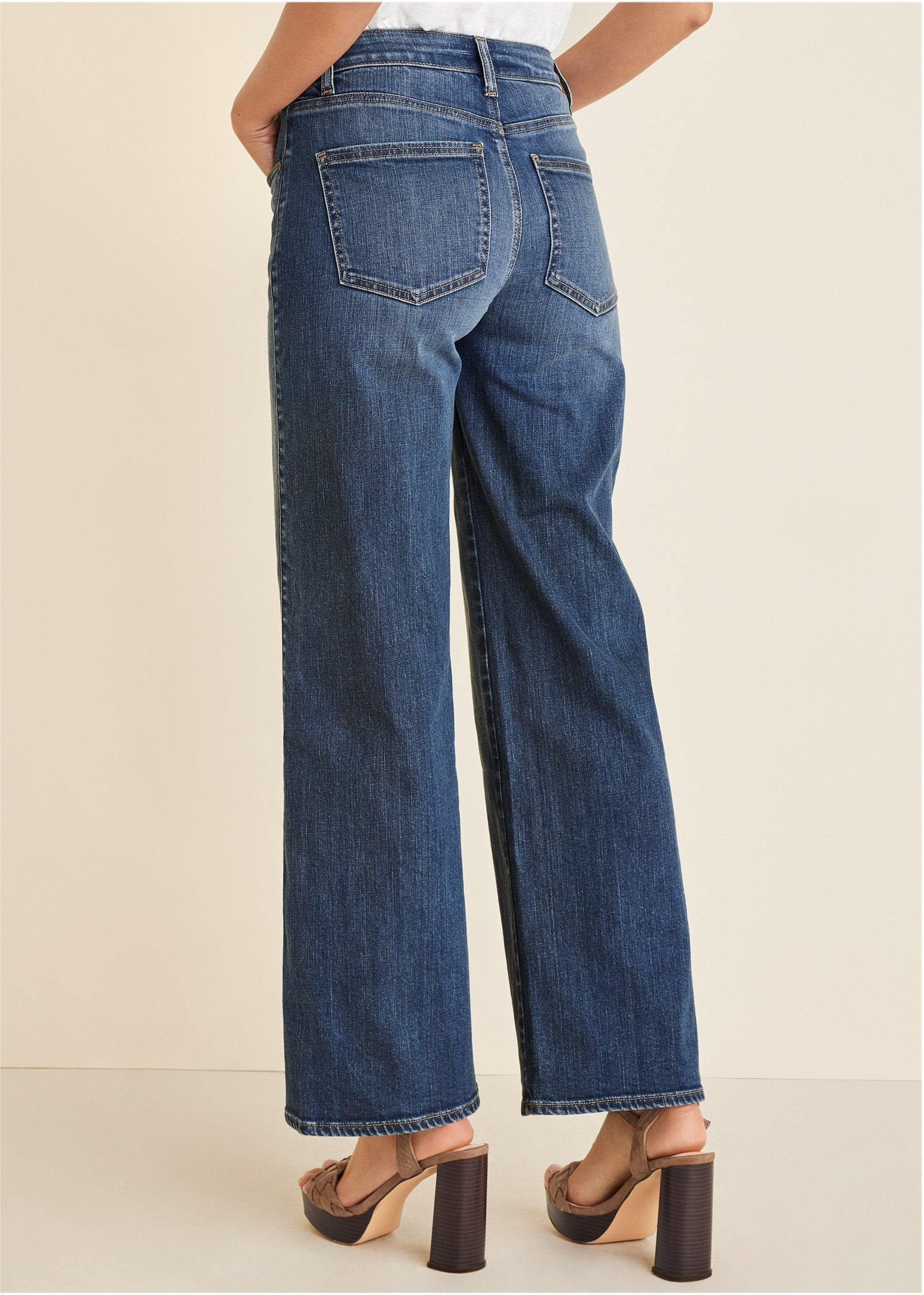 Farrah Wide Leg Jeans - Medium Wash
