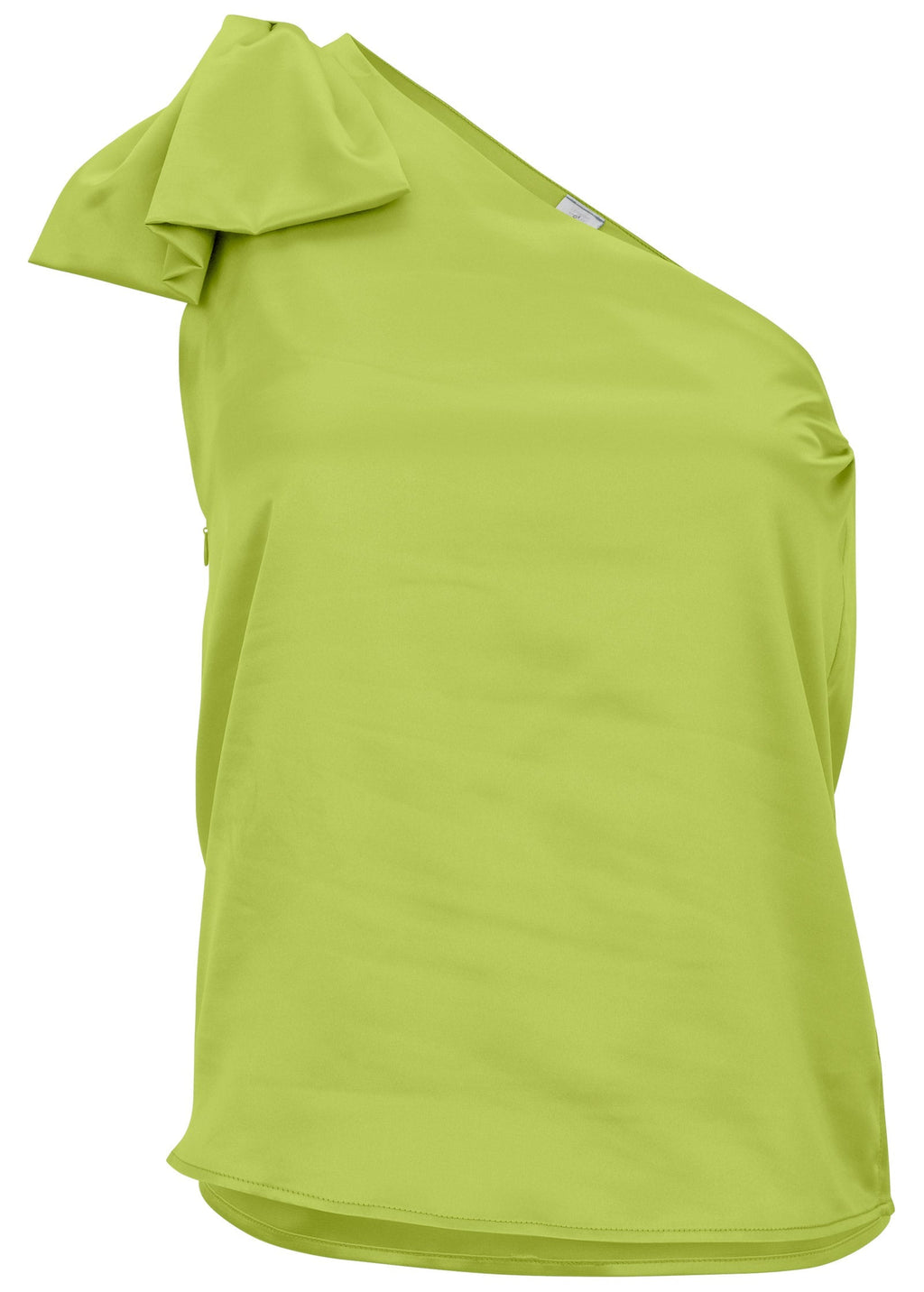 Bow Detail One-Shoulder Top - Lime
