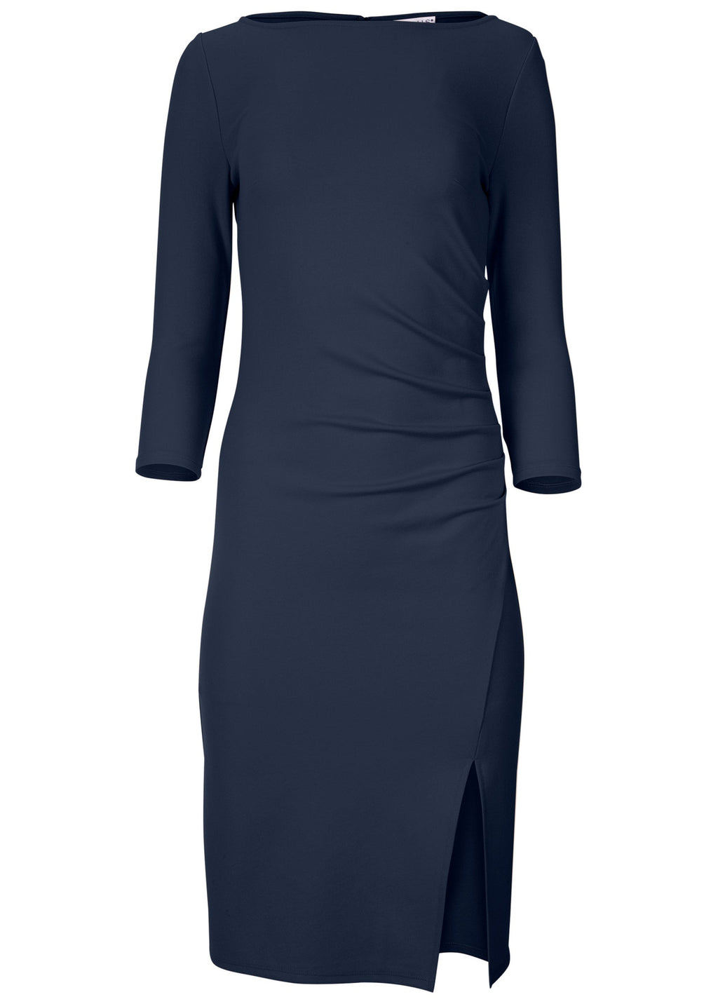 Ponte Ruched Dress - Navy