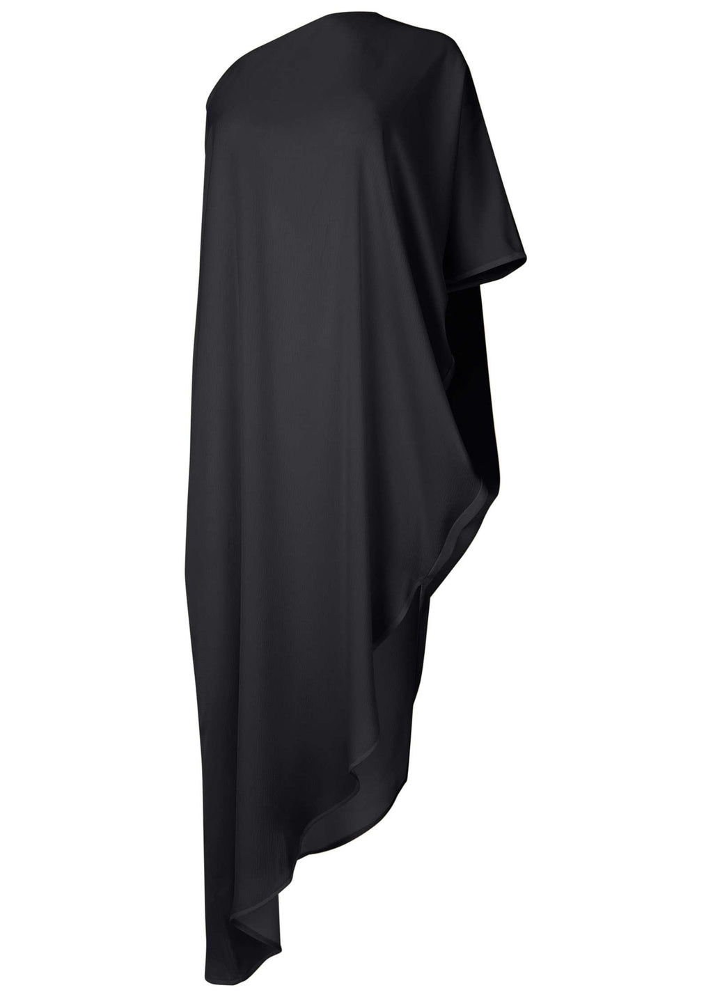 One-Shoulder Kaftan Dress - Jet Black