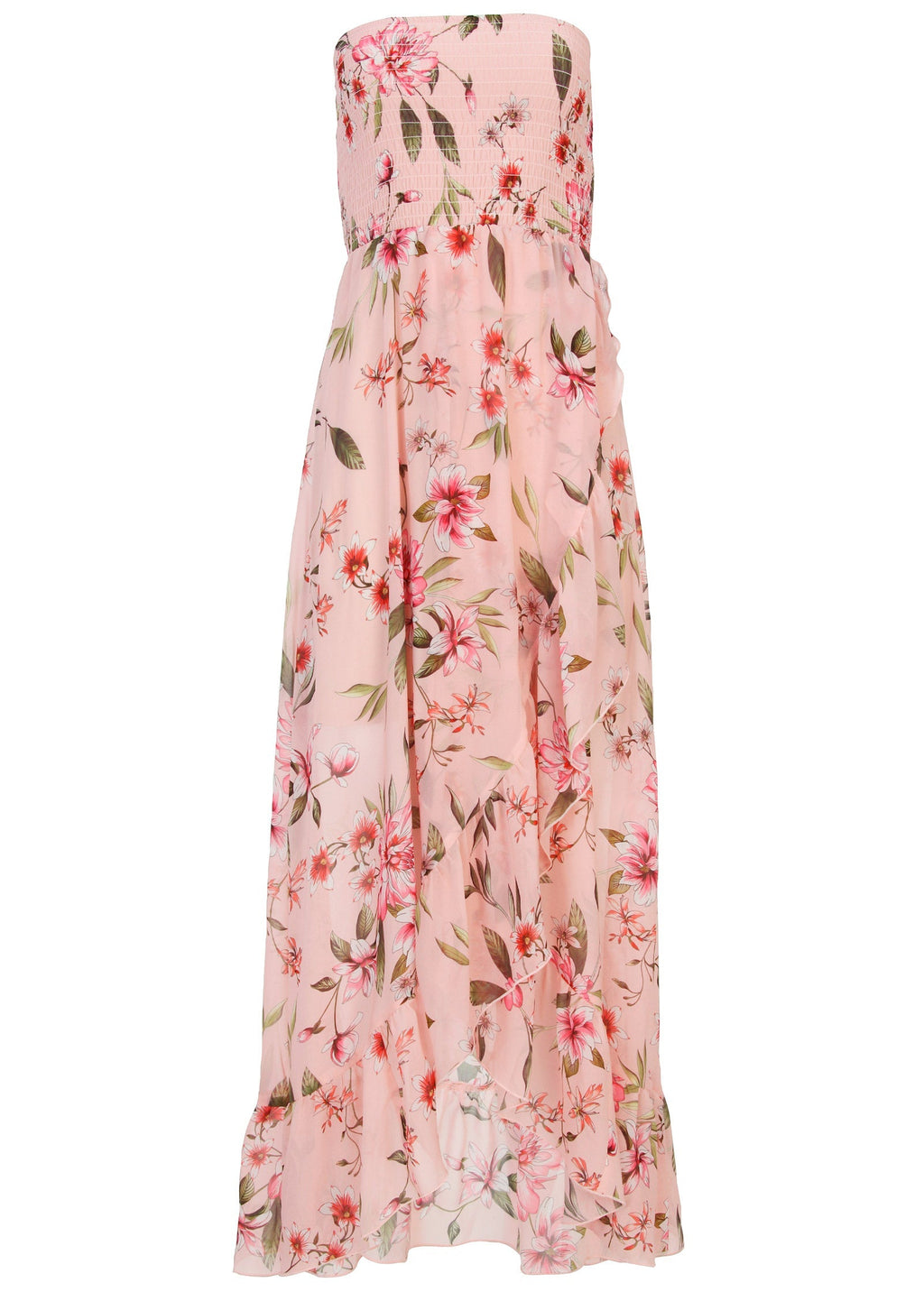 Strapless Ruffle Maxi - Ethereal Floral
