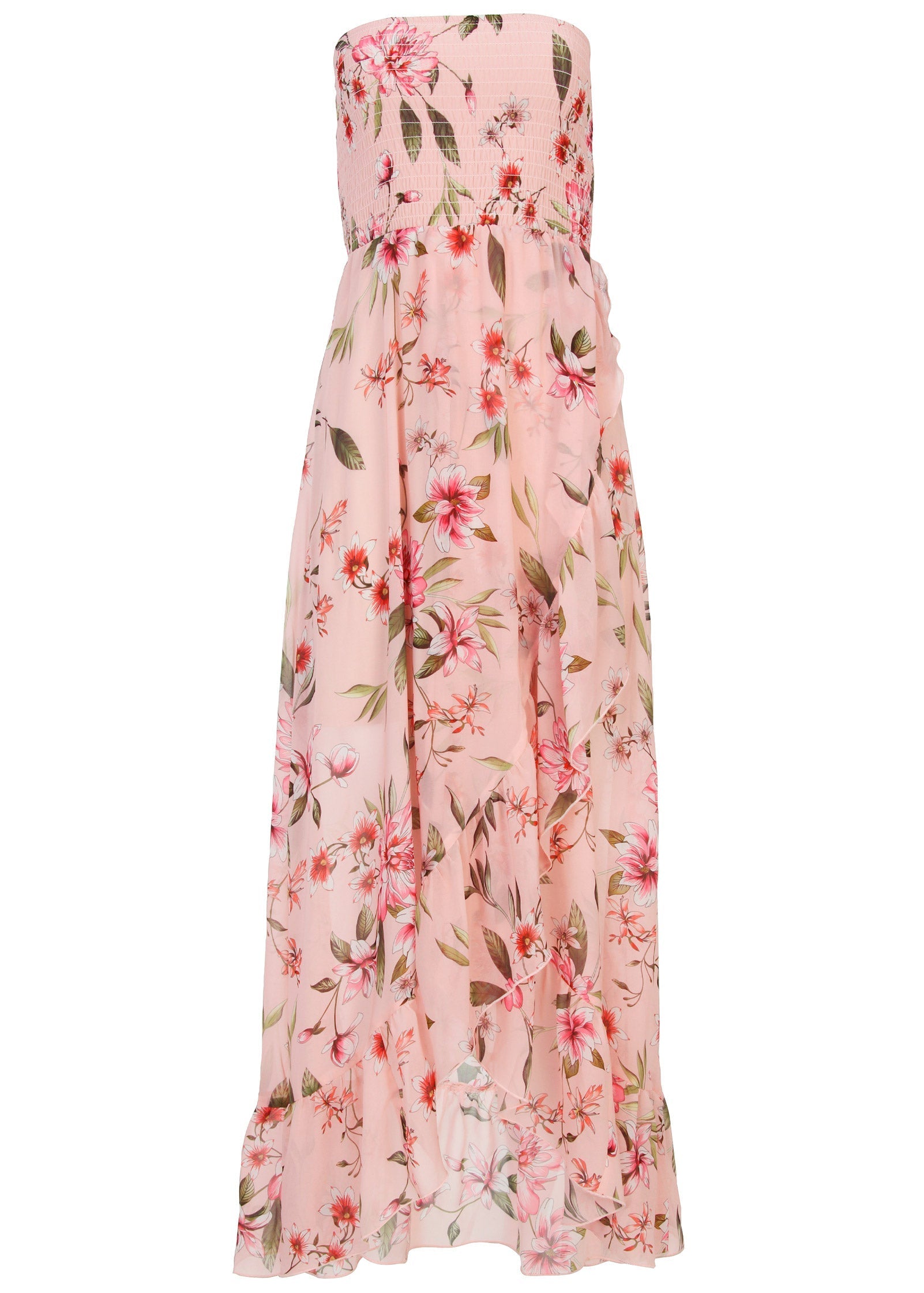 Strapless Ruffle Maxi - Ethereal Floral