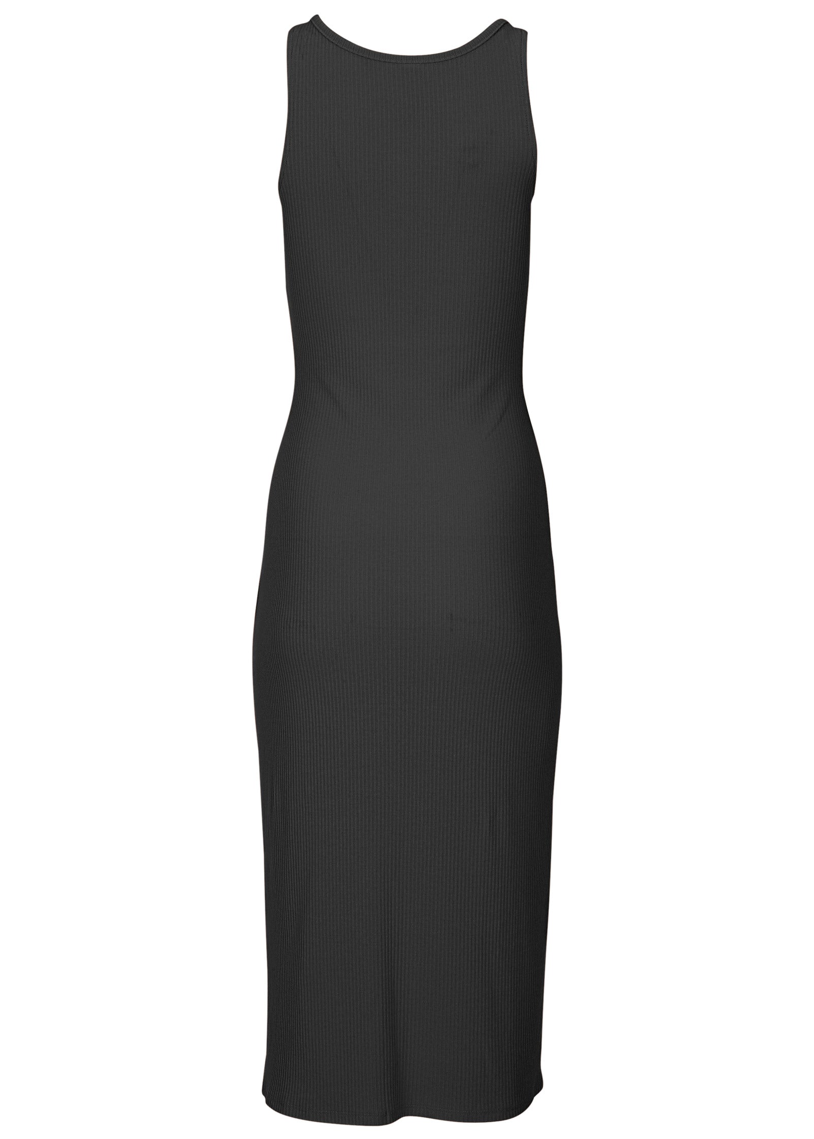 Henley Midi Dress - Jet Black