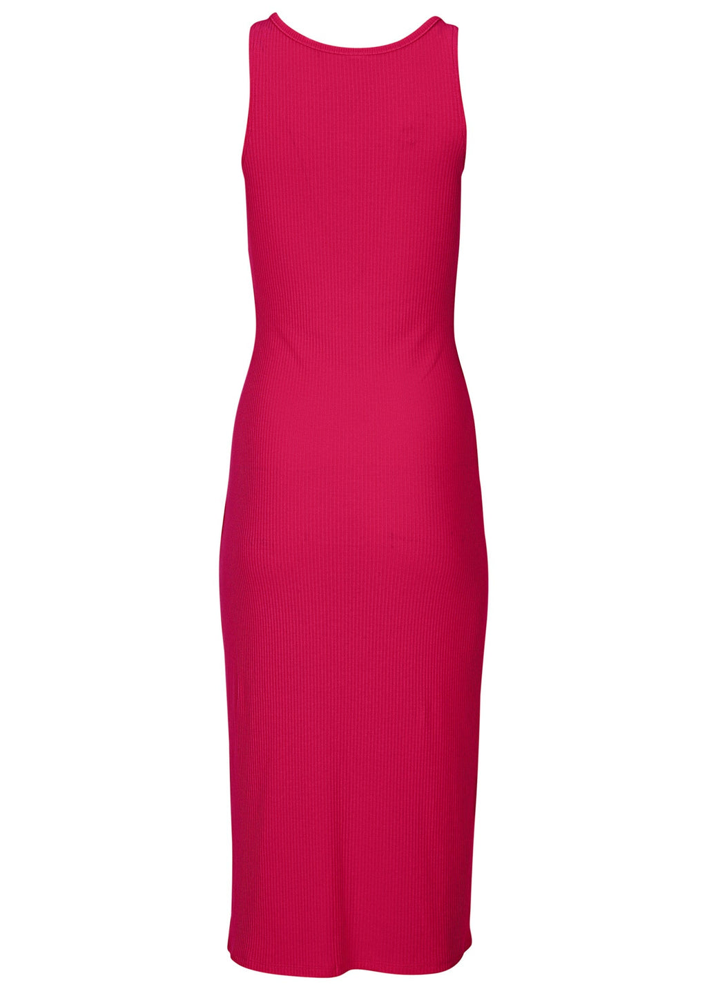 Henley Midi Dress - Dark Pink