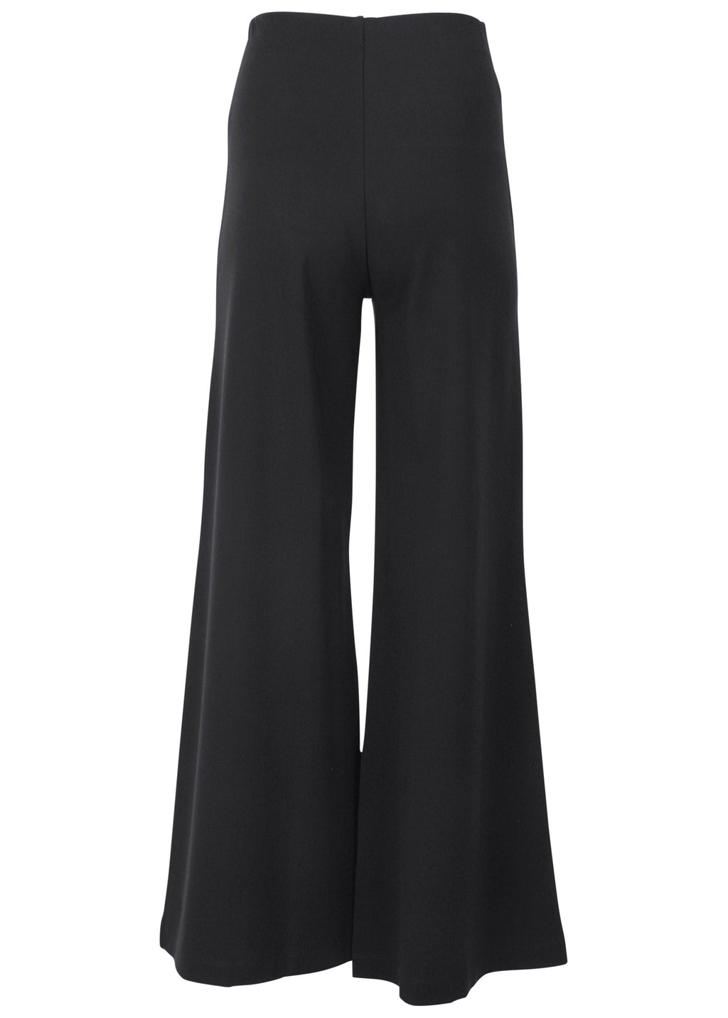 Smoothing Ponte Wide-Leg Pants - Jet Black