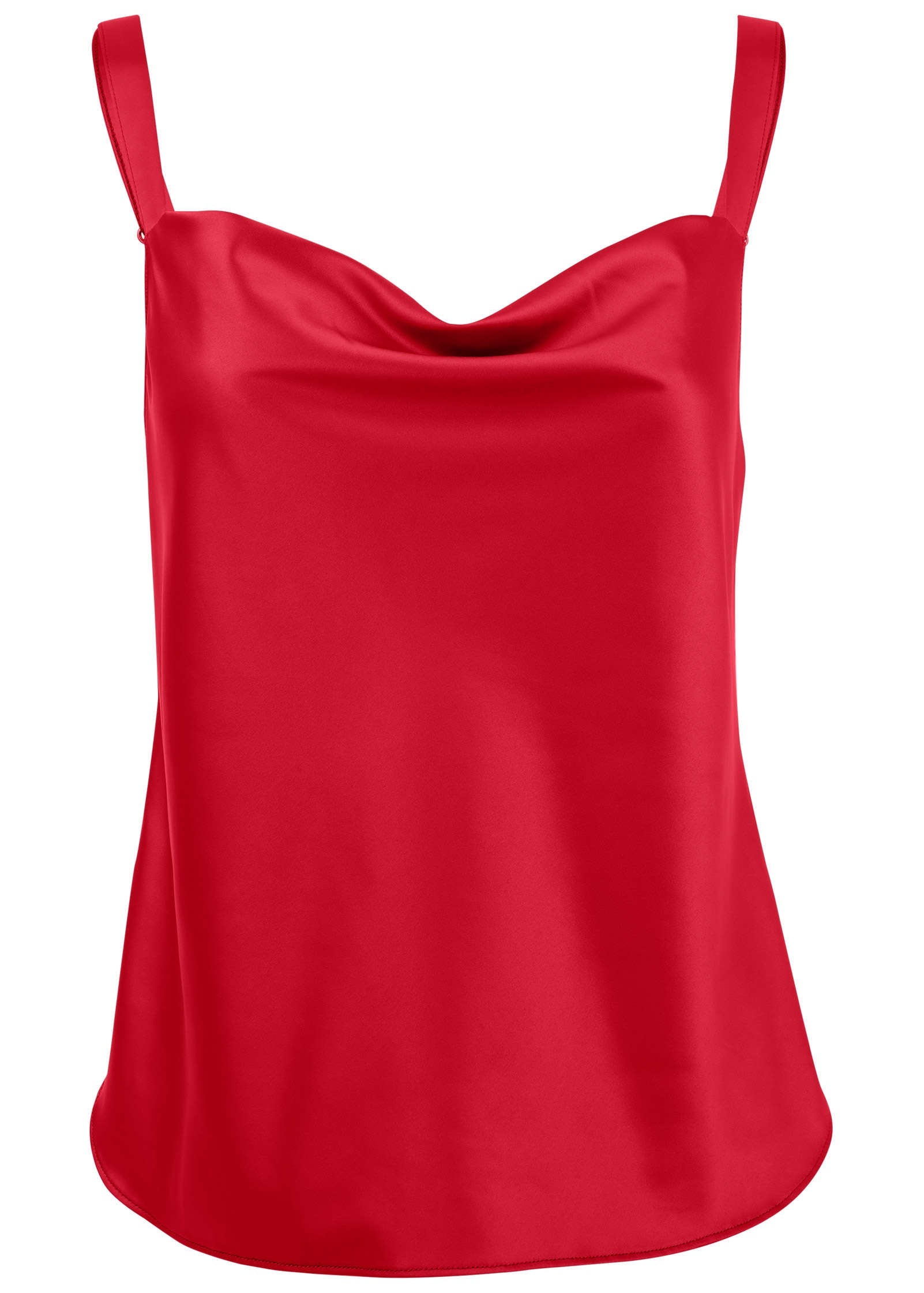 Cowl Neck Tank - Red