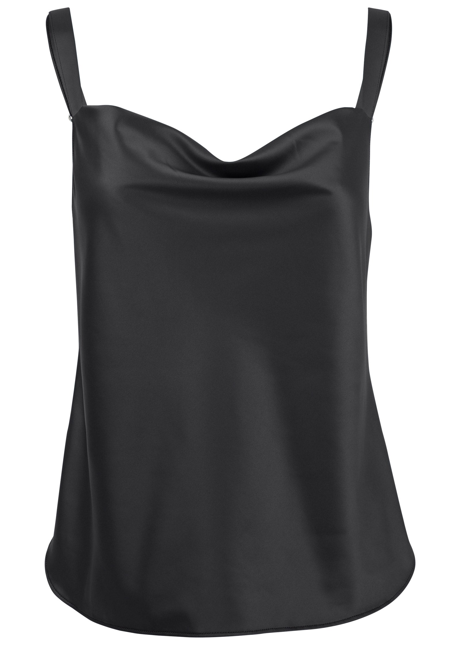 Cowl Neck Tank - Jet Black