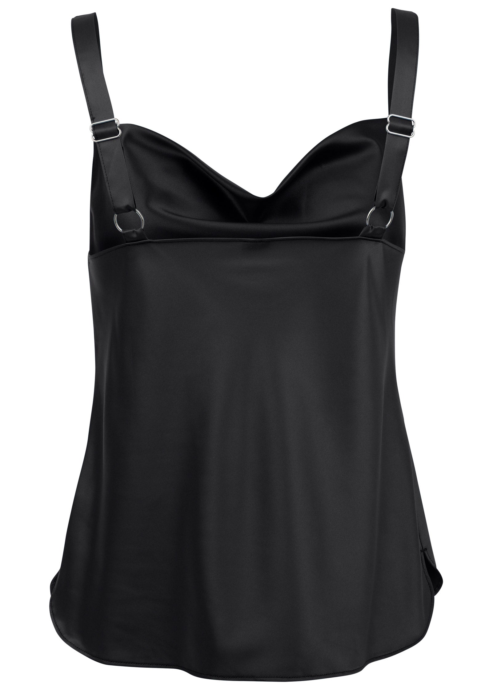 Cowl Neck Tank - Jet Black